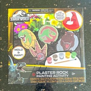 Jurassic World Plaster Rock Painting Activity